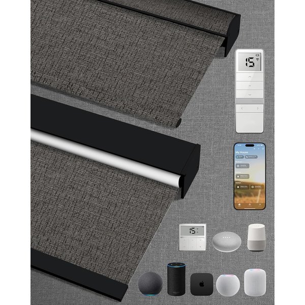 Kincmo motorized blackout roller shades with Matter over Thread