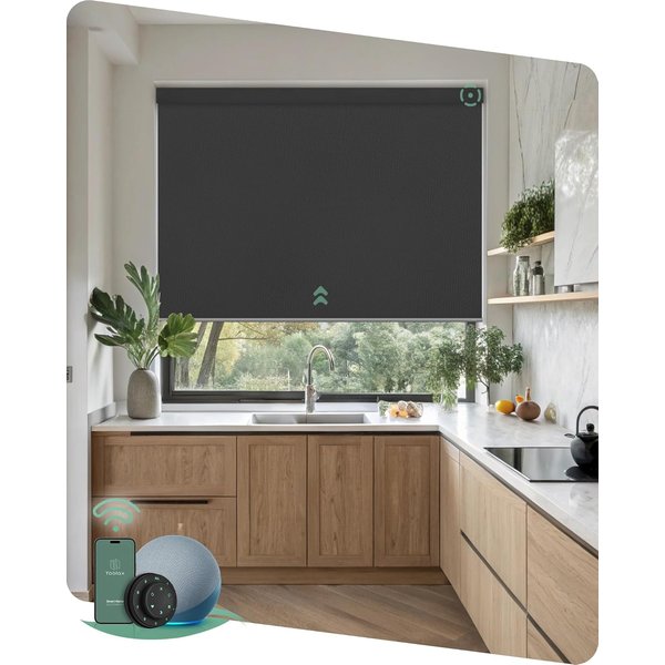 Yoolax motorized blackout roller shade with Alexa