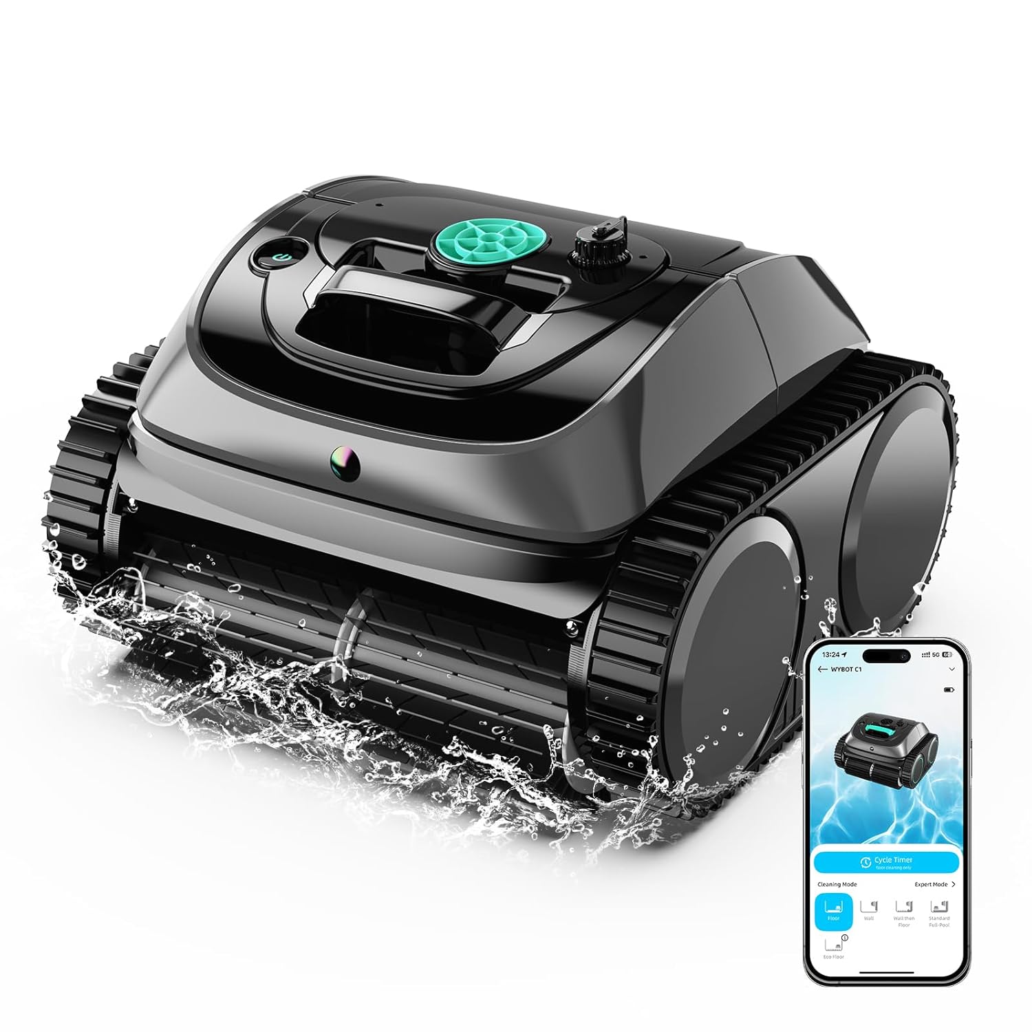 WYBOT C1 cordless robotic pool vacuum cleaner
