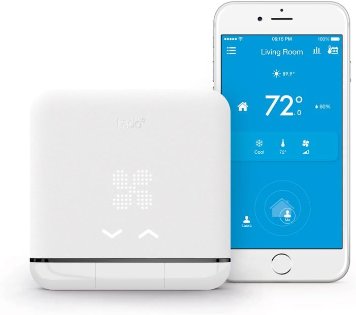 Tado smart air conditioner and heater controller in compact white design