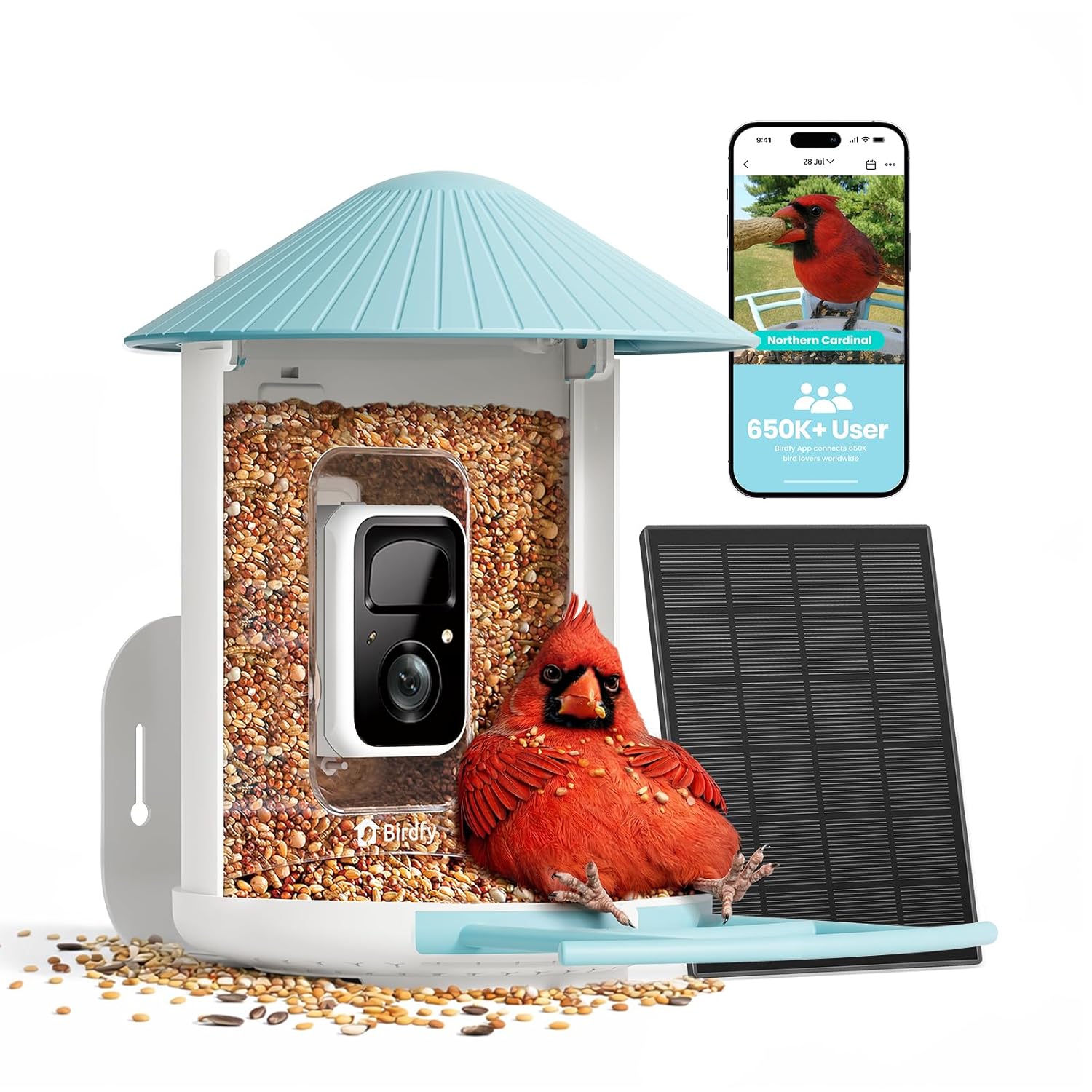 NETVUE Birdfy solar-powered smart bird feeder with 2K AI camera
