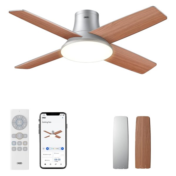 Dreo 52-inch smart ceiling fan with RGB ambient light in black