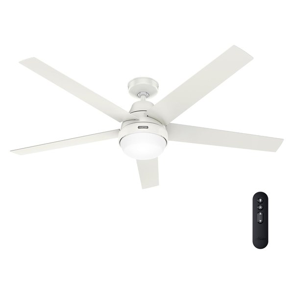 Hunter Aerodyne 60-inch smart ceiling fan in fresh white