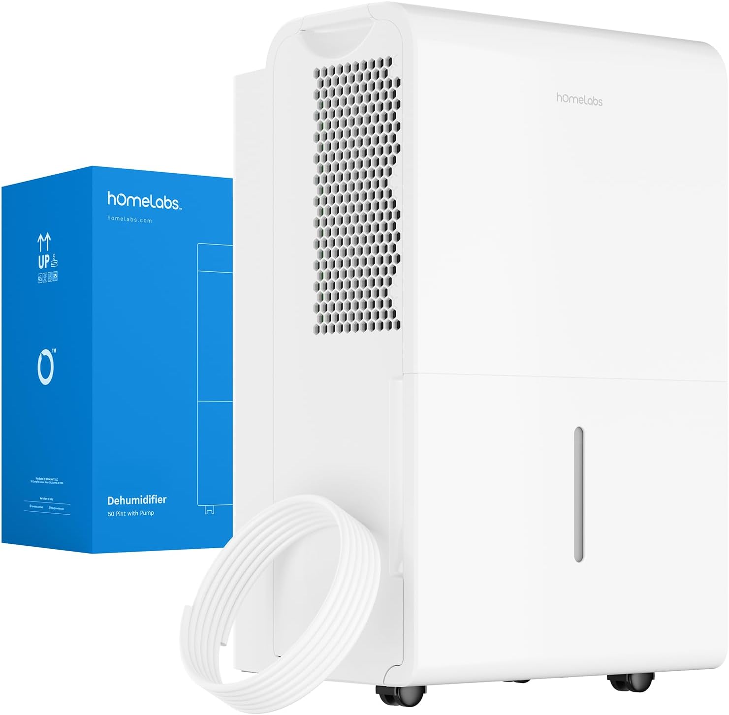 hOmeLabs 7,500 sq ft Wi-Fi Dehumidifier with built-in pump
