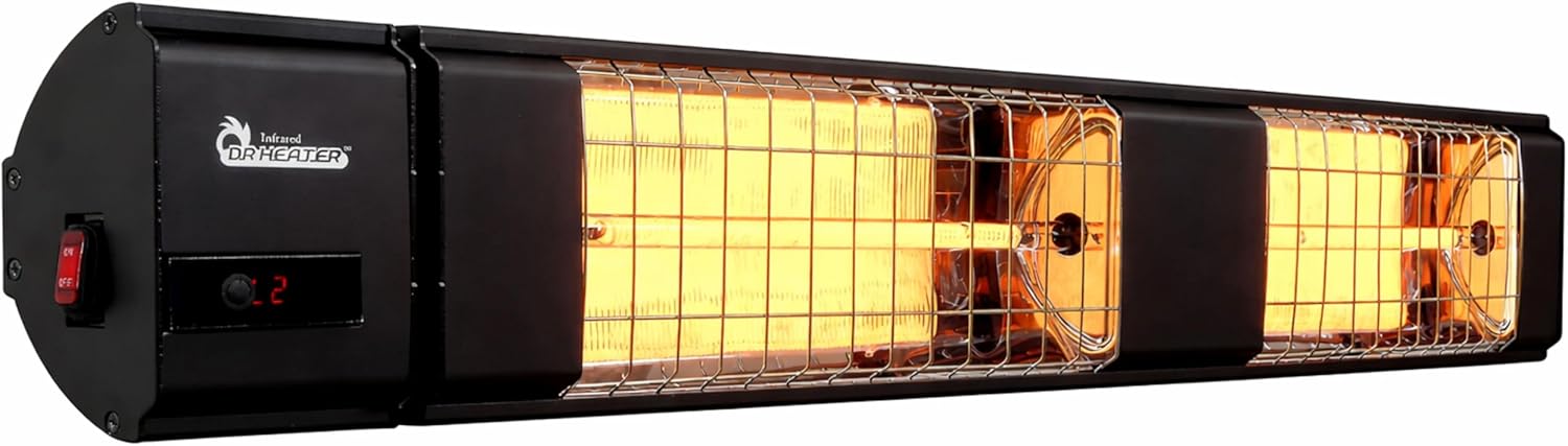 Dr. Infrared Heater DR-239 3000W indoor and outdoor infrared patio heater wall or ceiling mount IP55 weatherproof electric