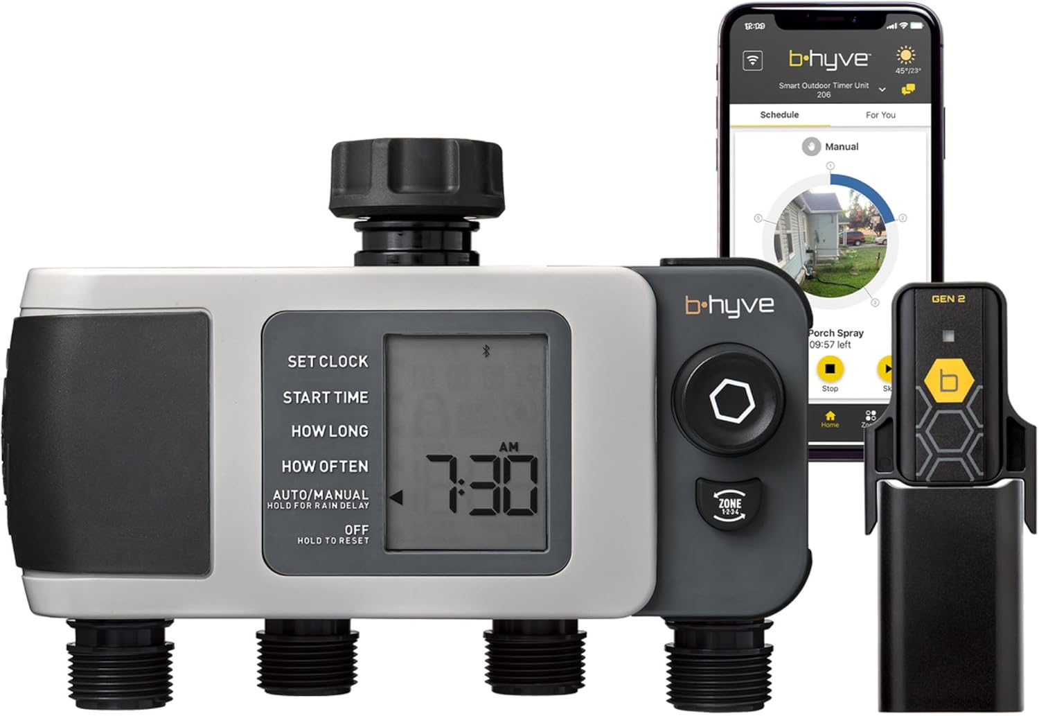 Orbit B-hyve XD 4-port smart hose watering timer with Wi-Fi hub model 24639