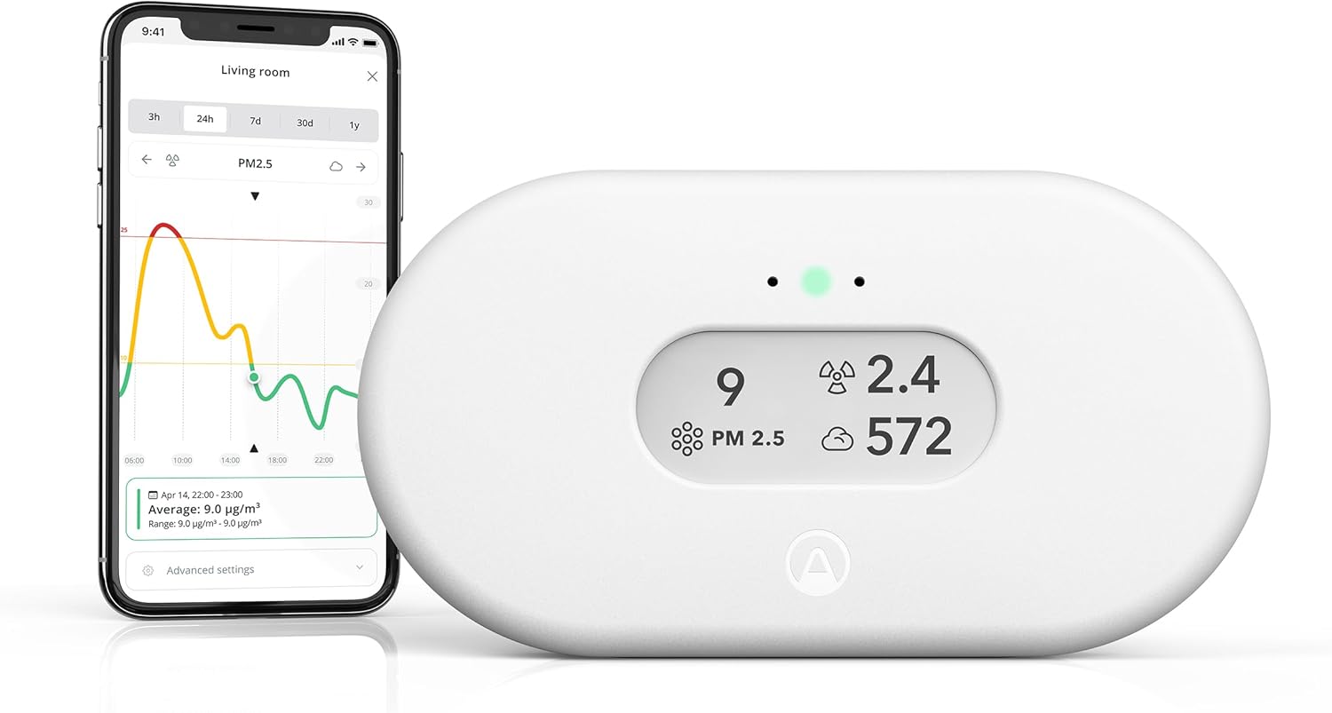 Airthings 2960 View Plus battery powered radon and air quality monitor