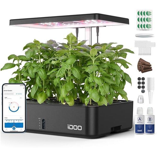 iDOO 12-pod WiFi hydroponics growing system