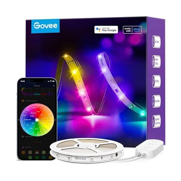 Govee RGBIC smart LED strip light with segmented colors