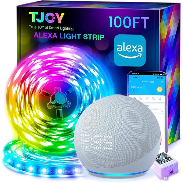 TJOY 100ft smart LED strip lights with music sync