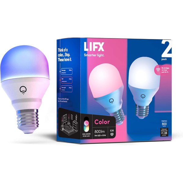 LIFX Color A19 smart light bulb Matter compatible