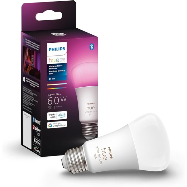 Philips Hue White and Color Ambiance A19 smart bulb