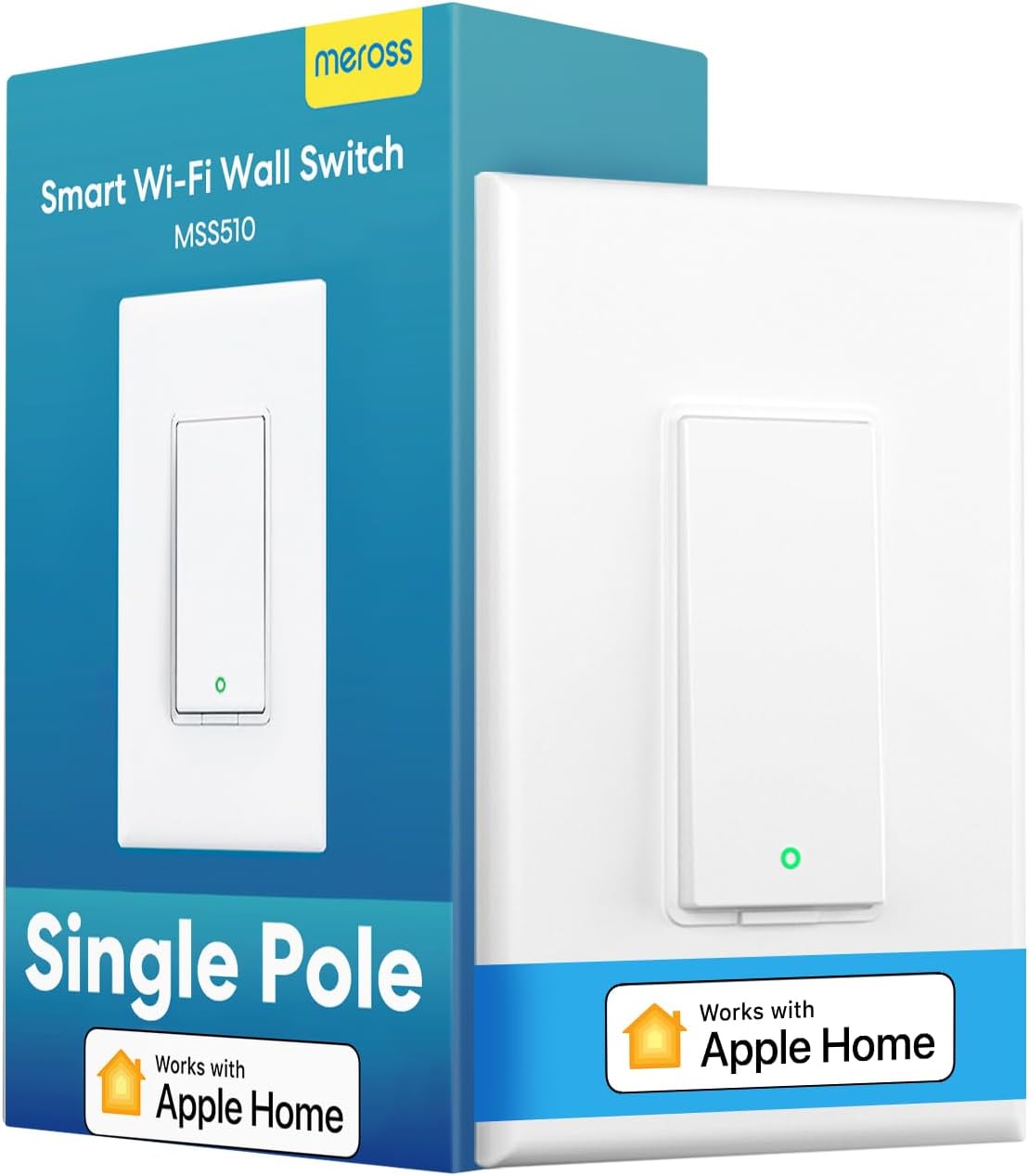 meross Smart Wi-Fi Wall Switch MSS510 with Apple HomeKit support