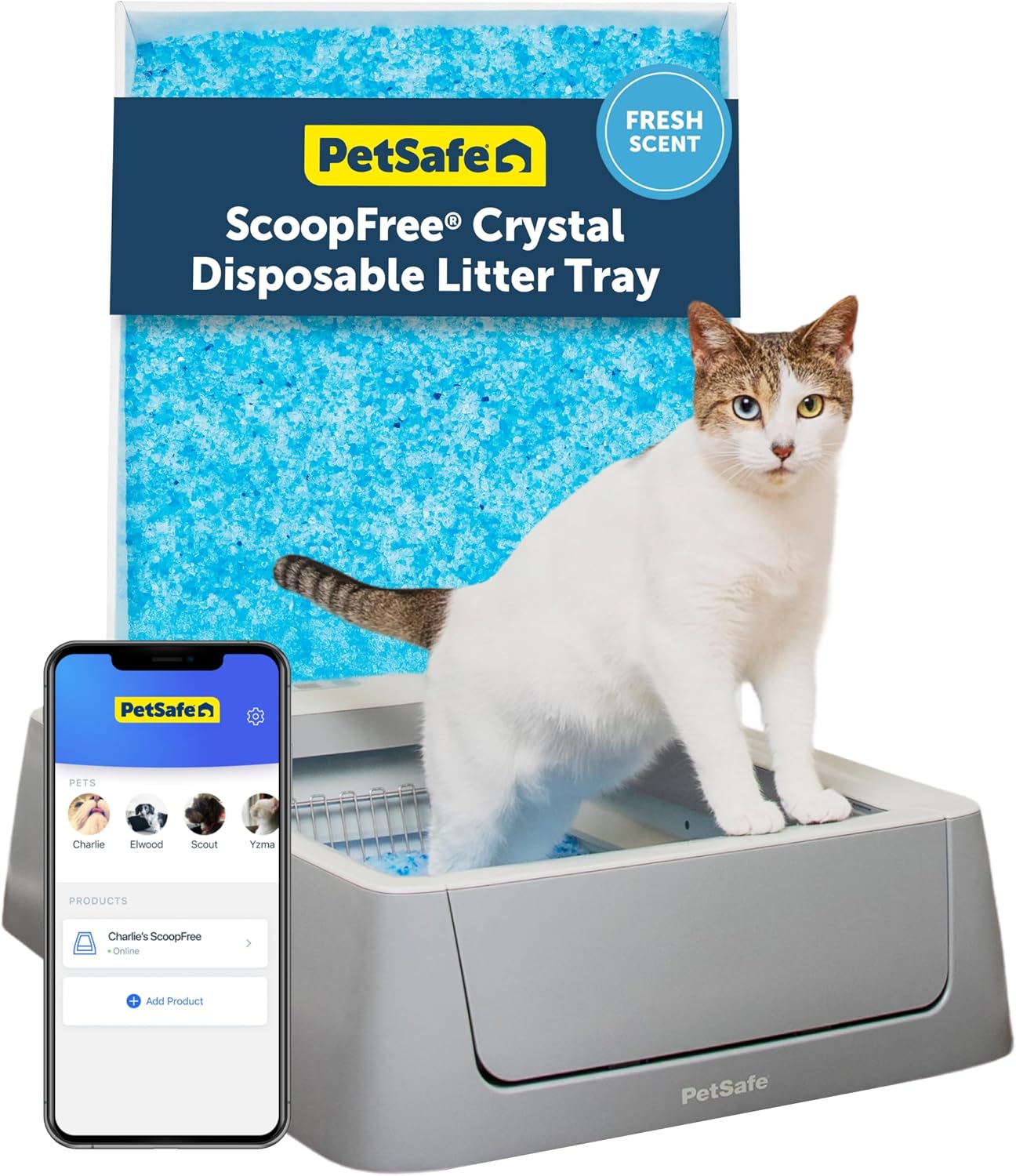 PetSafe ScoopFree Complete Smart WiFi self-cleaning cat litter box with app