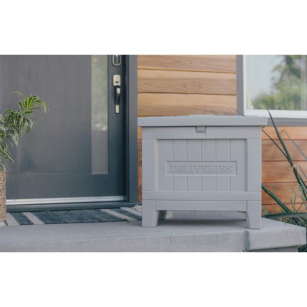 Yale Smart Delivery Box with keypad and cooler insert in gray