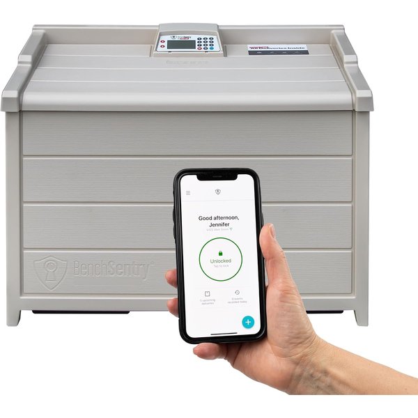 BenchSentry Connect by Genie package delivery box with app control