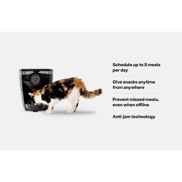 Feeder-Robot by Whisker smart automatic pet feeder in black