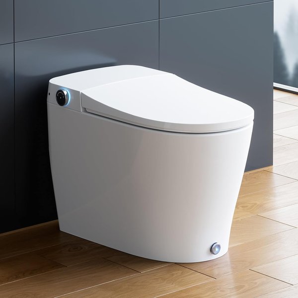 HOROW T05S smart toilet with bidet and built-in pump for low water pressure, elongated white