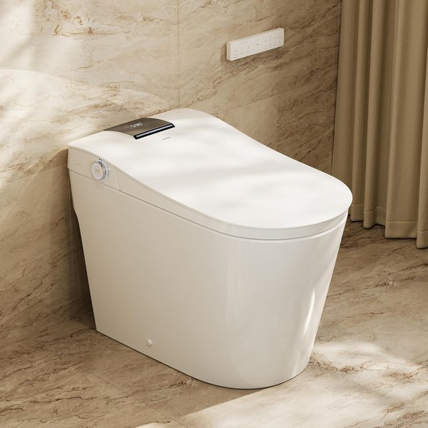 HOROW T39 luxury smart toilet with smart display and heated seat, elongated white