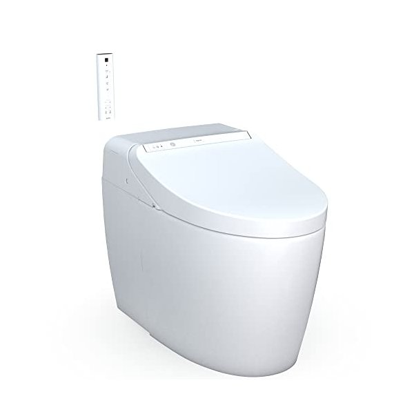 TOTO WASHLET G450 integrated smart toilet with instant water heating, cotton white