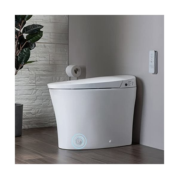 WOODBRIDGE B0970S tankless smart bidet toilet, one-piece elongated white