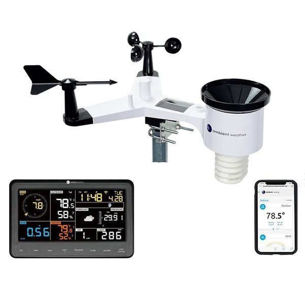 Ambient Weather WS-2902 Wi-Fi smart weather station with sensor array and display
