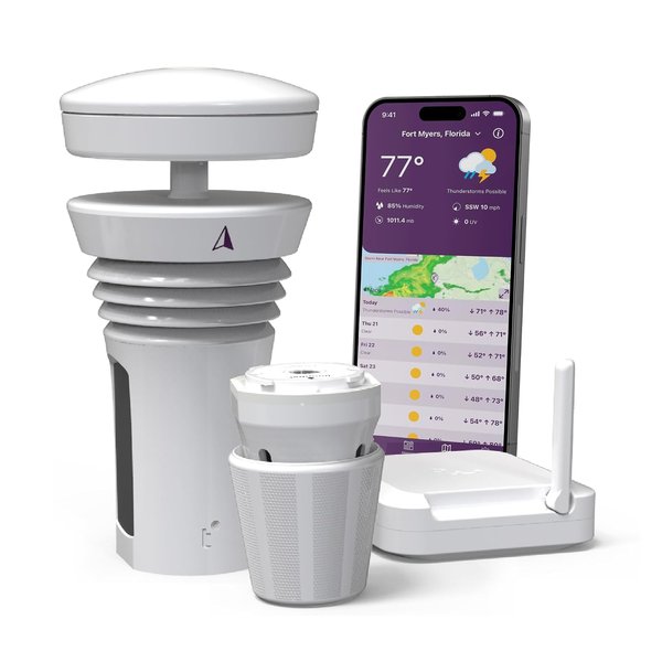 Tempest weather station with hub and phone app, no moving parts
